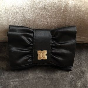 BCBG Satin Mini Bag with Gold Chain